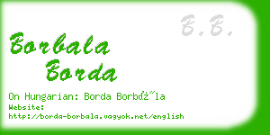 borbala borda business card